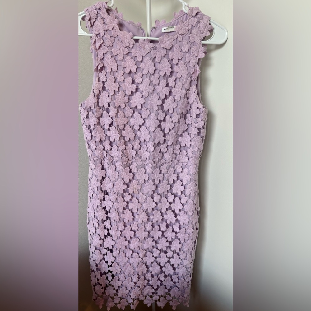 club monaco klina lace dress / size 4 / lilac purple